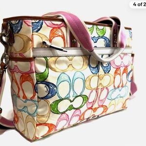 Coach Multicolor Scribble Tote